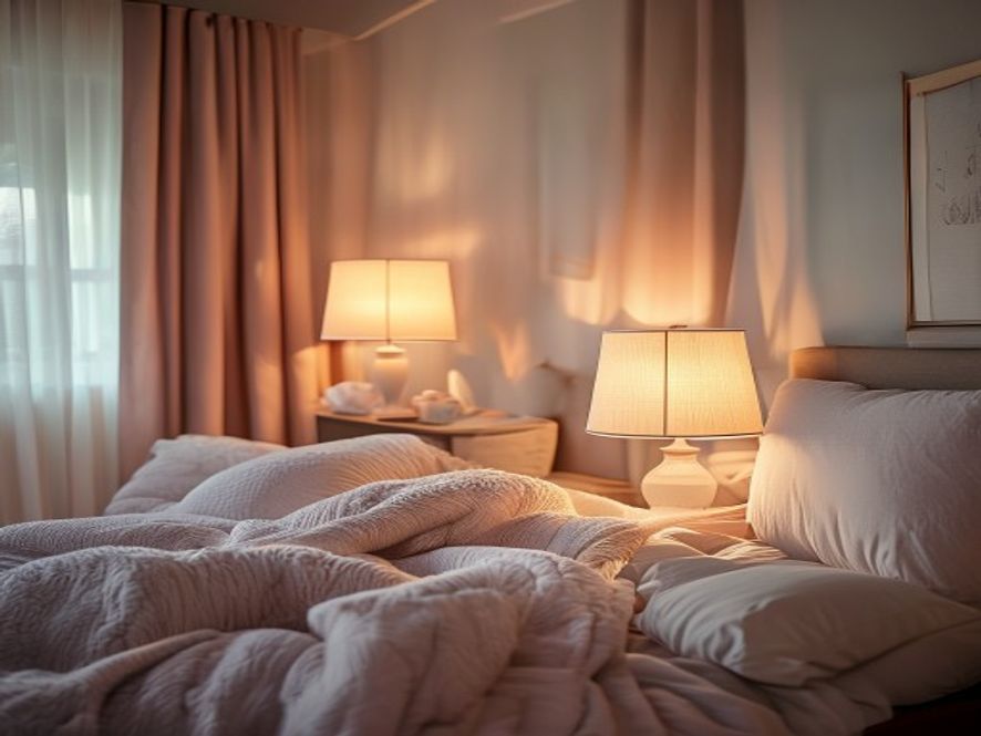 Soft candlelit space with comfortable seating and evening ambiance
